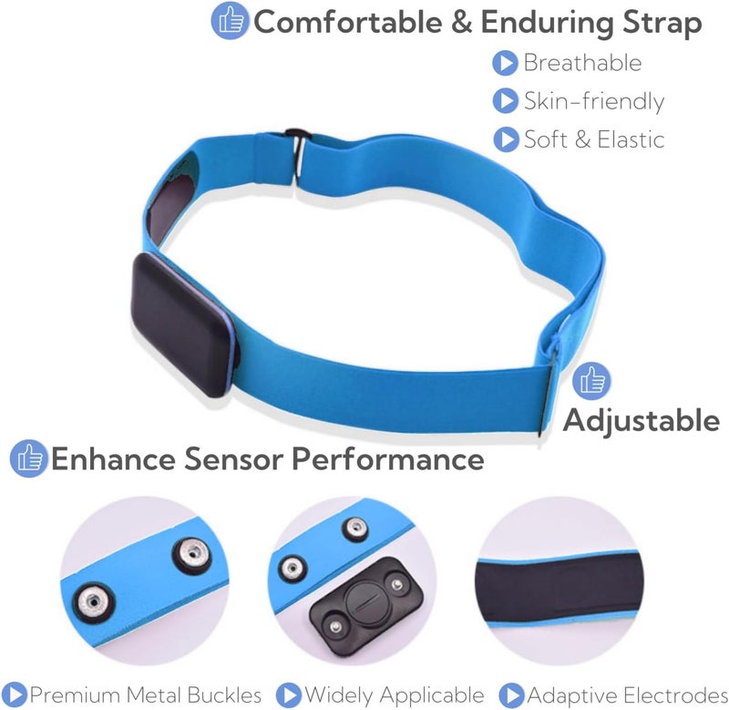 FUREHON Polar H10 Replacement Chest Strap, Adjustable Heart Rate Monitor Strap Compatible with Polar H9/H7, Garmin, Wahoo TICKR, Coospo & More - Comfortable, Anti-Slip HR Strap for Fitness Training - Image 5